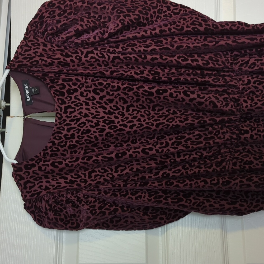 Express Purple Cheetah Print Dress